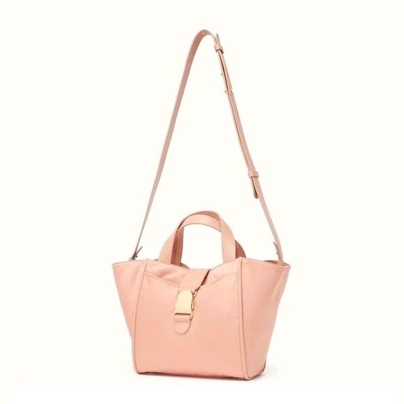 Senreve Handbags - 🆕 Senreve Rose Pink & Gold Strati Shopper with Removable Leather Shoulder Strap